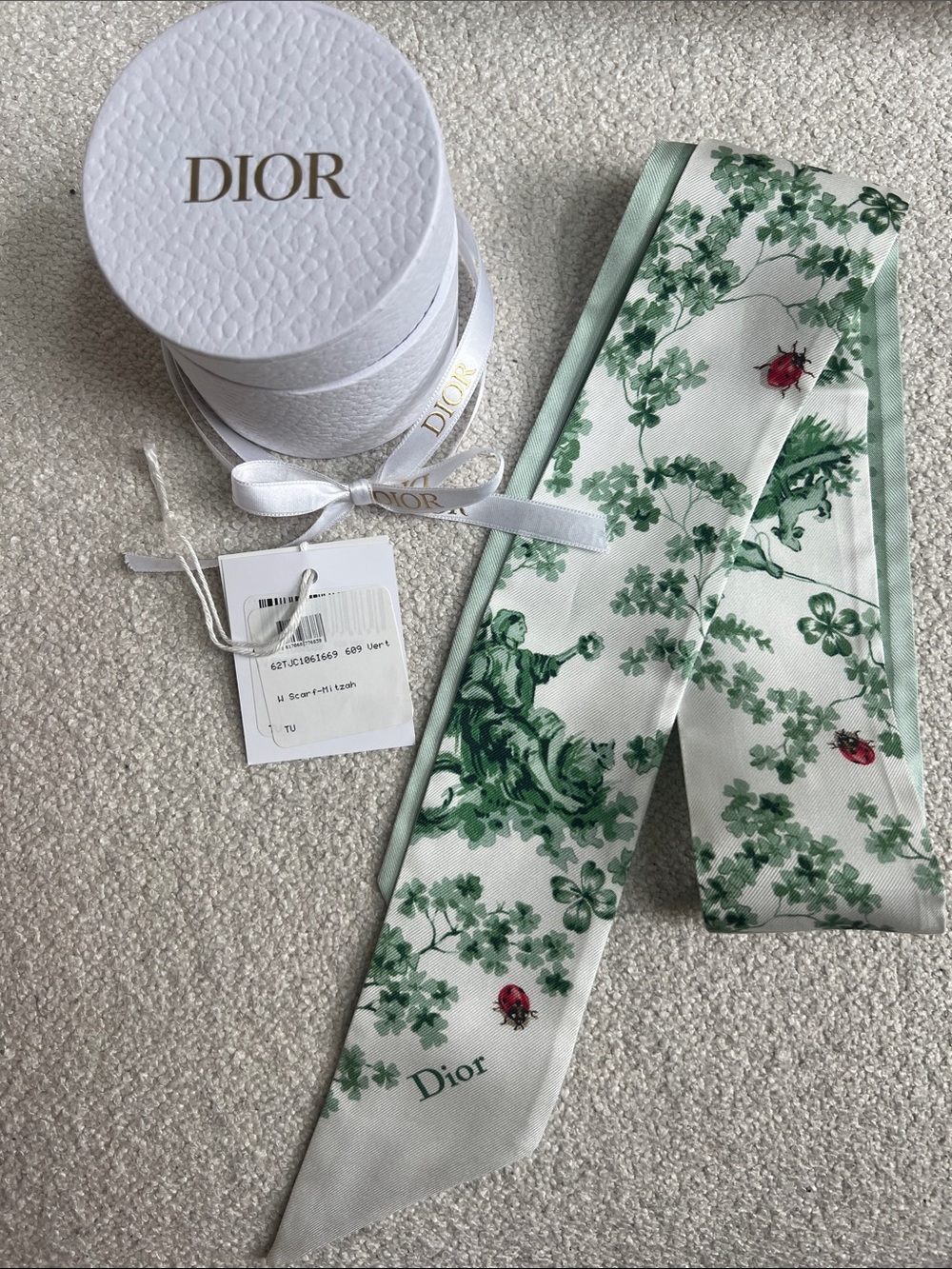 Dior Toile de Jouy Clover Mitzah Scarf 🍀